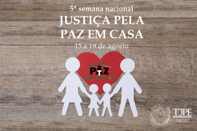 Banner da campanha com um coração dentro de uma casa e bonequinhos de mãos dadas