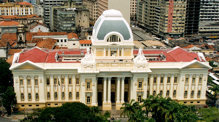 Imagem aérea do Palácio da Justiça