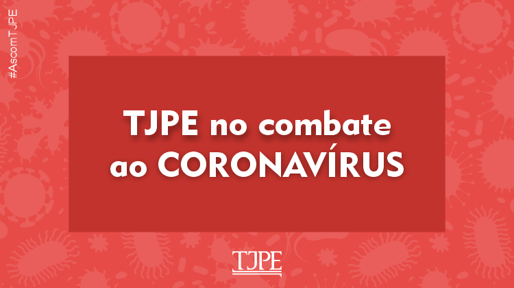 Tjpe no combate ao Coronavírus com fundo da arte em vermelho