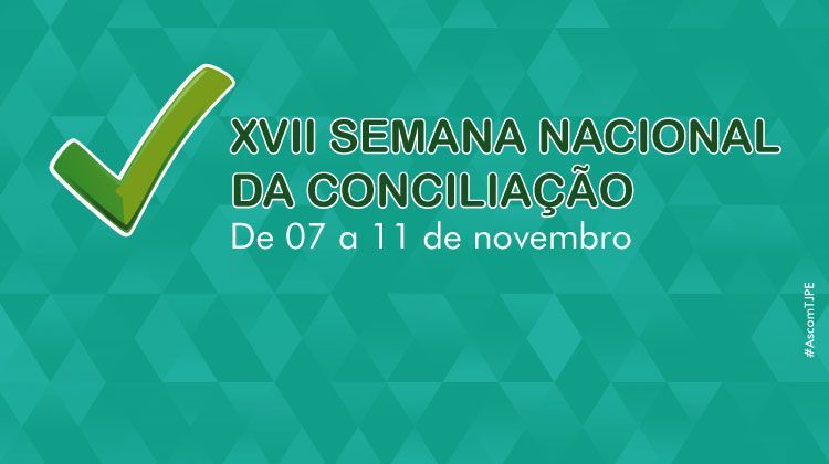 Logomarca da Semana nacional de Conciliação na cor verde