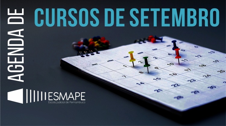 Logomarca dos cursos de setembro da Esmape 