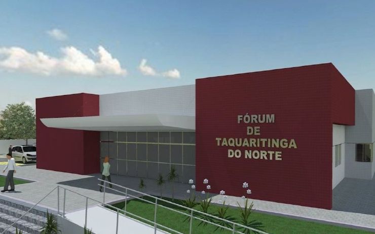 Maquete da obra do Fórum de Taquaritinga do Norte