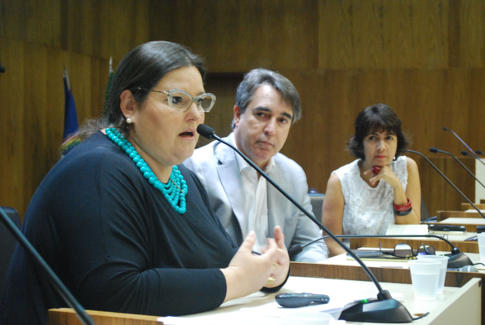 Juíza Ana Mota foi uma das palestrantes do evento realizado em parceria com a Secretaria Municipal da Mulher