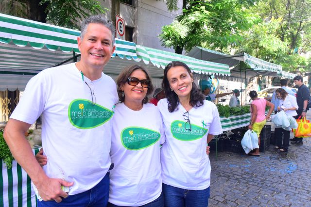 Integrantes do Núcleo de Sustentabilidade: Ayrton Lapa, Ilka Cavalcante e Rita Borges