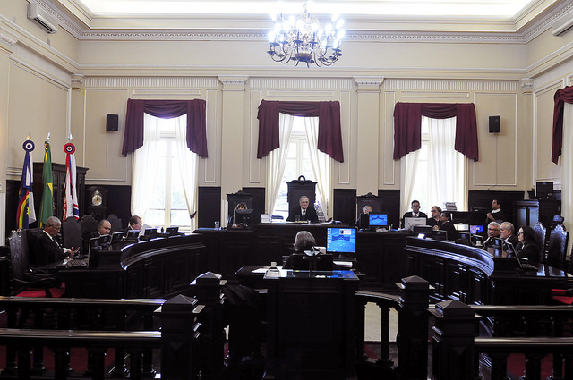 Imagem da sessão de julgamentos na Seção Criminal no Palácio da Justiça nas tardes de quinta-feira