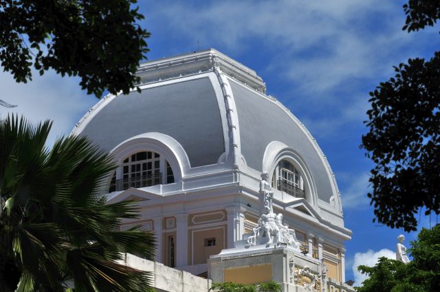 Detalhe da cúpula do Palácio da Justiça, onde fica a Presidência do Tribunal