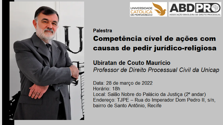 Encontro aberto ao público acontece segunda-feira (28/3), às 18h, no Salão Nobre do Palácio da Justiça, no Recife