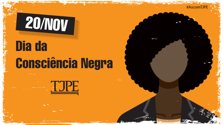 Imagem mostra figura de uma mulher negra, com a frase 20 de novembro, Dia da Consciência Negra