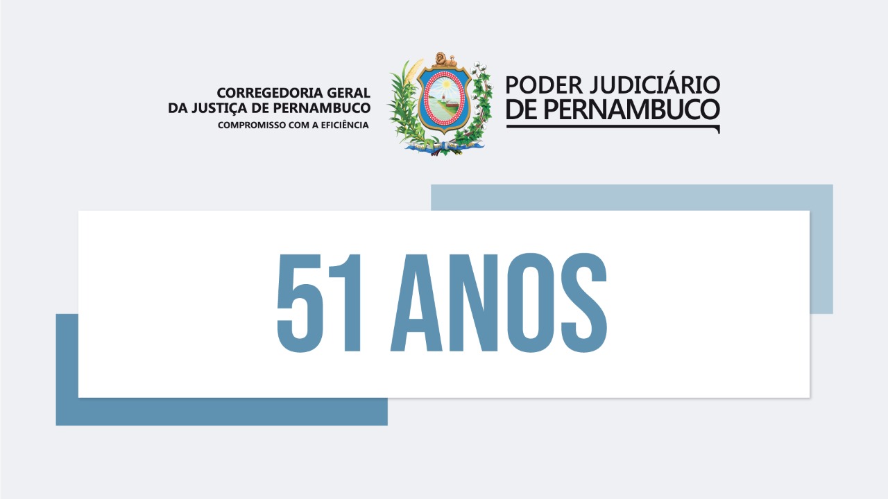 Logomarca 51 anos da Corregedoria do TJPE