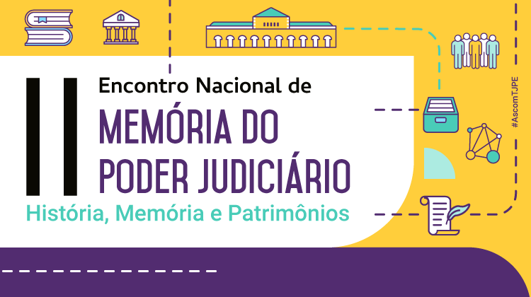 Logomarca do evento, mostrando imagens de museus e livros