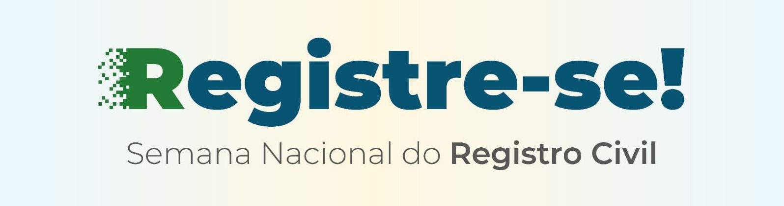 Logomarca da Semana Nacional do Registro Civil - Registre-se!