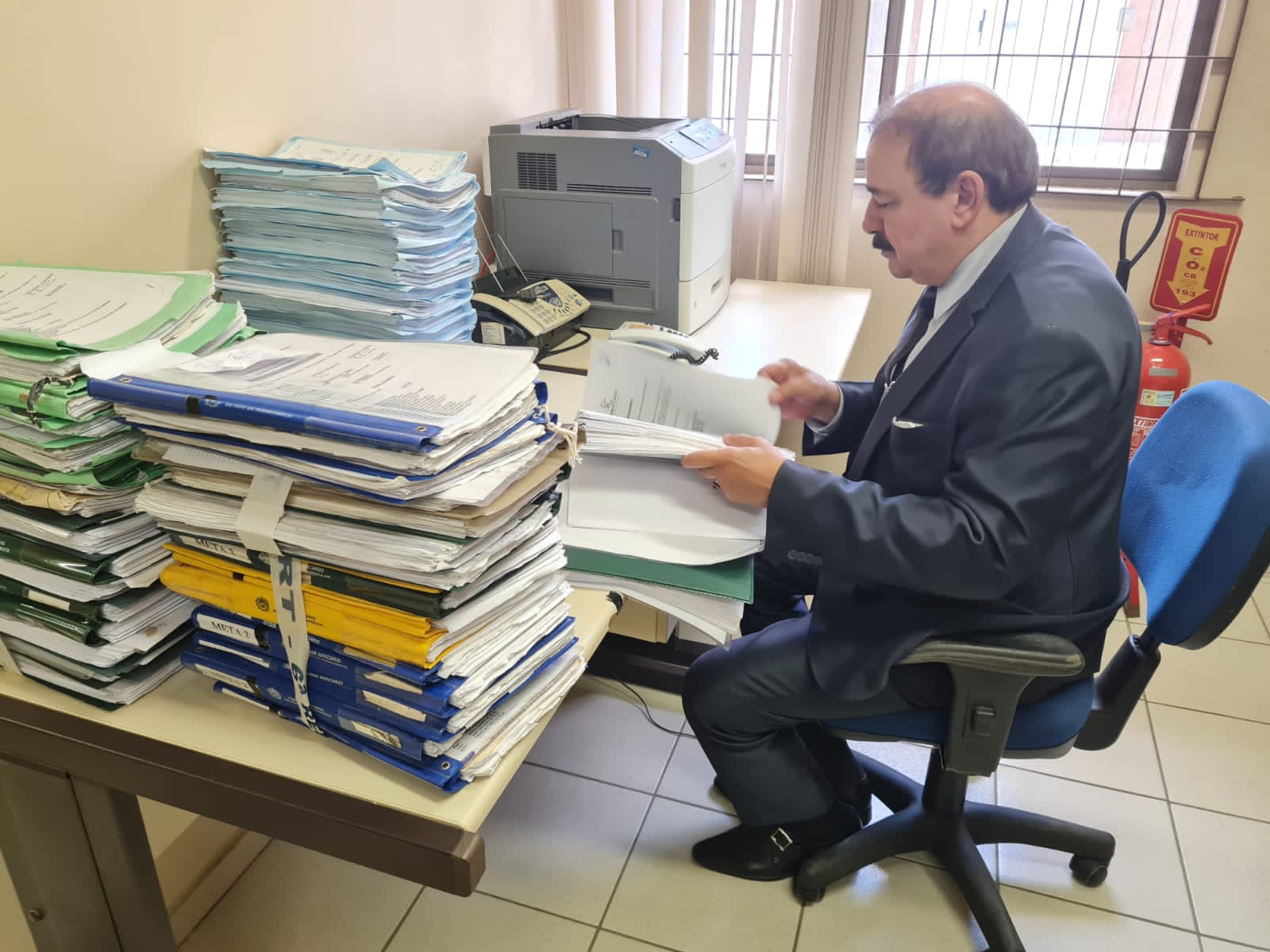 Corregedor auxiliar da 1ª Entrância, juiz Paulo Victor de Almeida, realizando inspeção em unidades judiciais