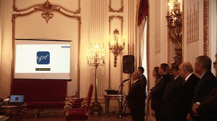 Evento de lançamento no Salão Nobre do aplicativo TJPE+ e da parceria do Tribunal de Justiça com o Porto Digital. 