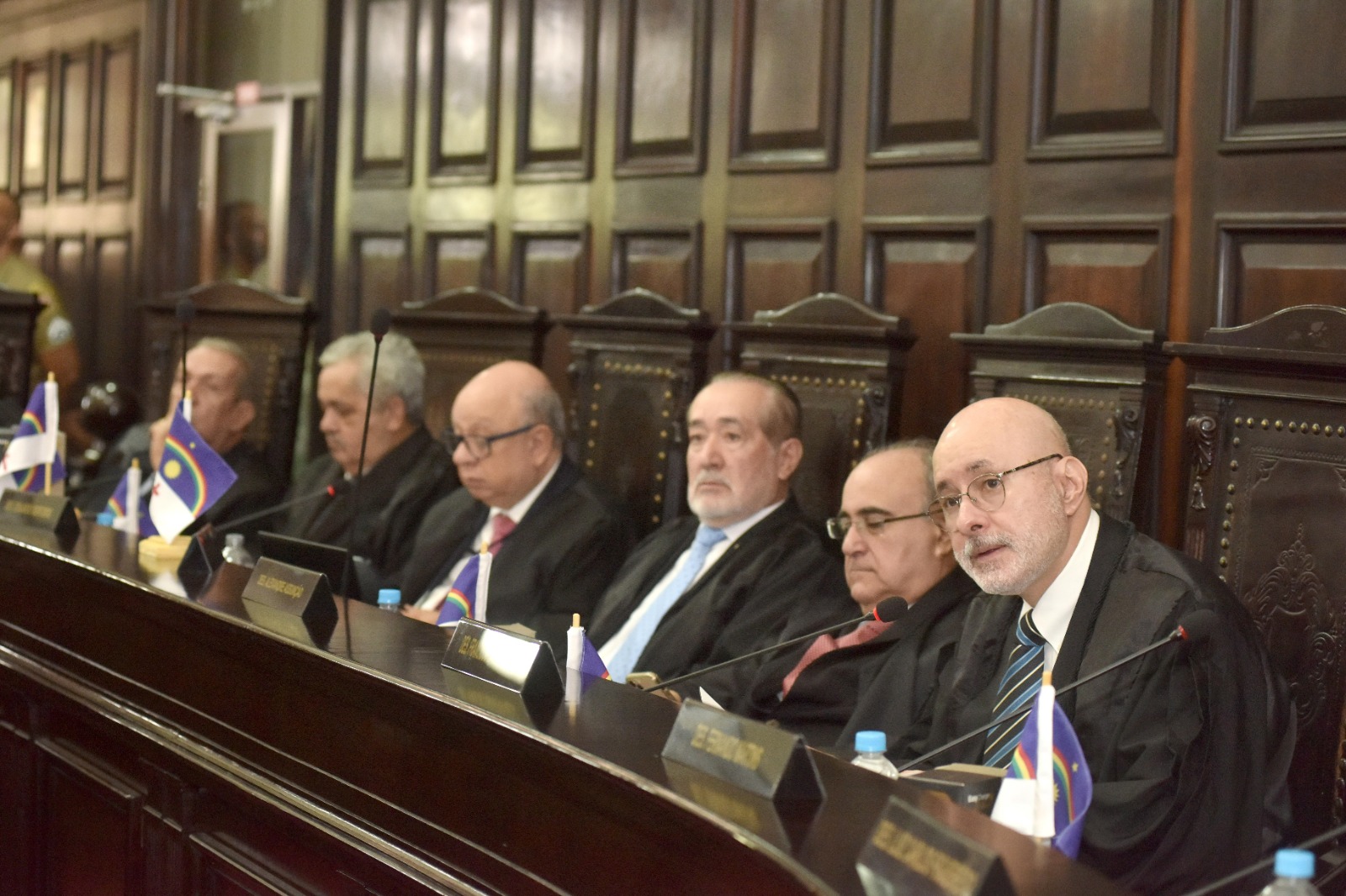 Corregedor-geral da Justiça de Pernambuco, desembargador Francisco Bandeira de Mello, durante sessão do Pleno no dia 5 de fevereiro de 2024. 