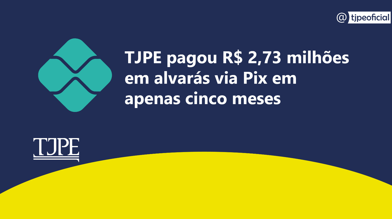 TJPE pagou R$ 2,73 milhões em alvarás via Pix em apenas cinco meses