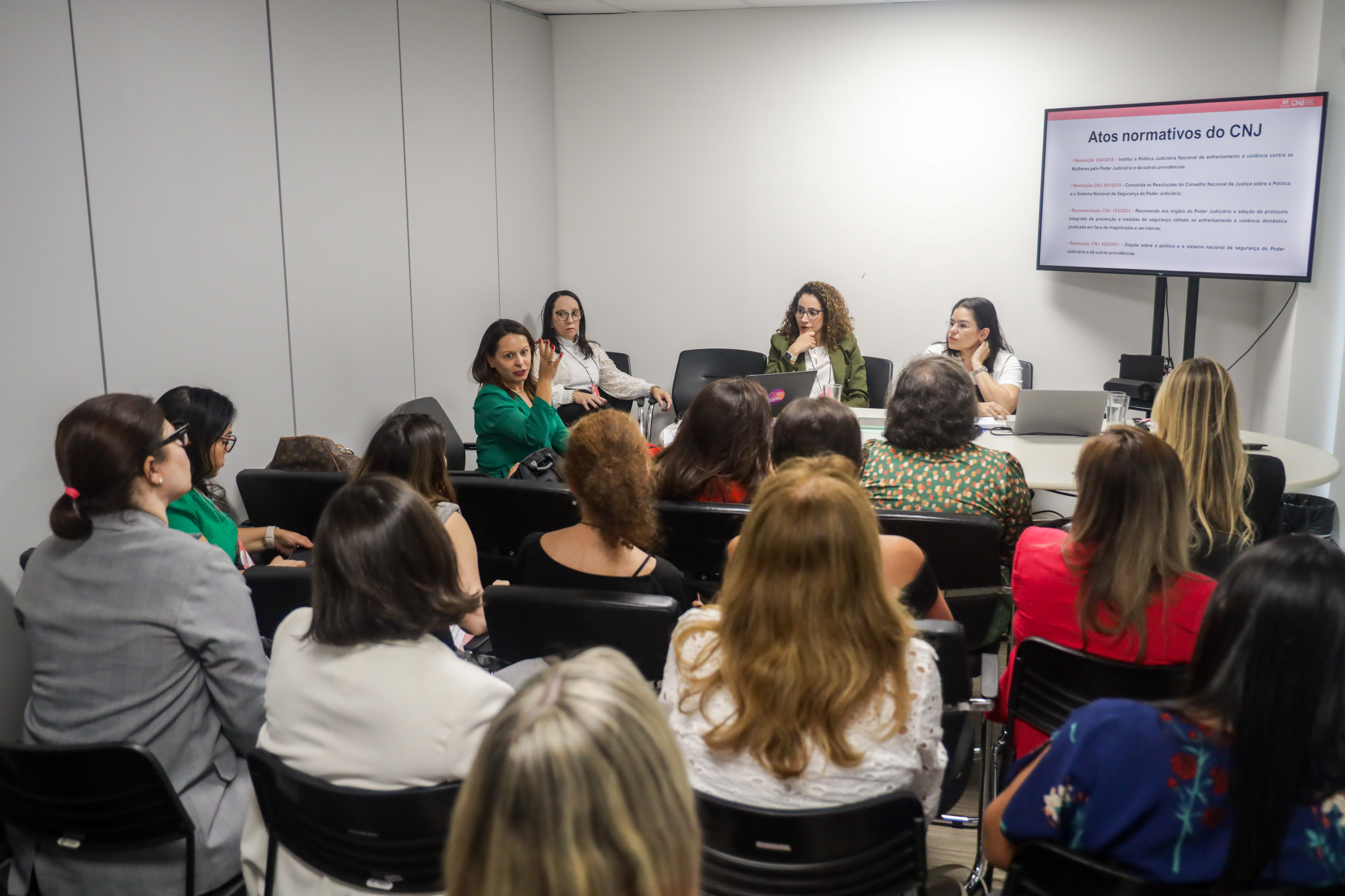 Oficinas do encontro "Mulheres na Justiça", em Brasília, na sede do CNJ. 