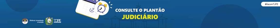 banner azul com  imagem da logo do plantão judiciário
